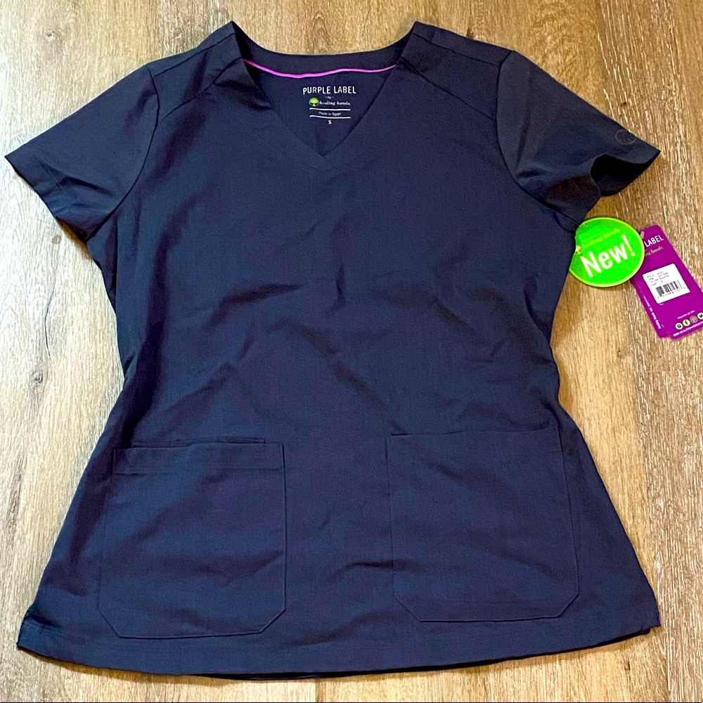 New with Tags Purple Label by Healing Hands Jill Top in Pewter (size S)